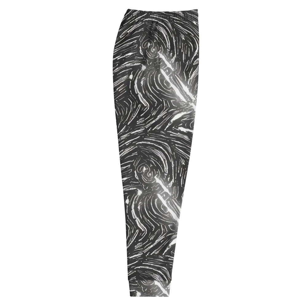 Silver Swirl on Men's Joggers — Right