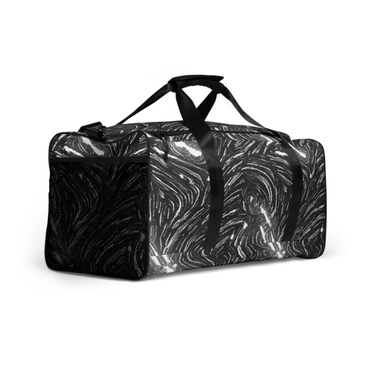 Silver Swirl on a Duffle Bag