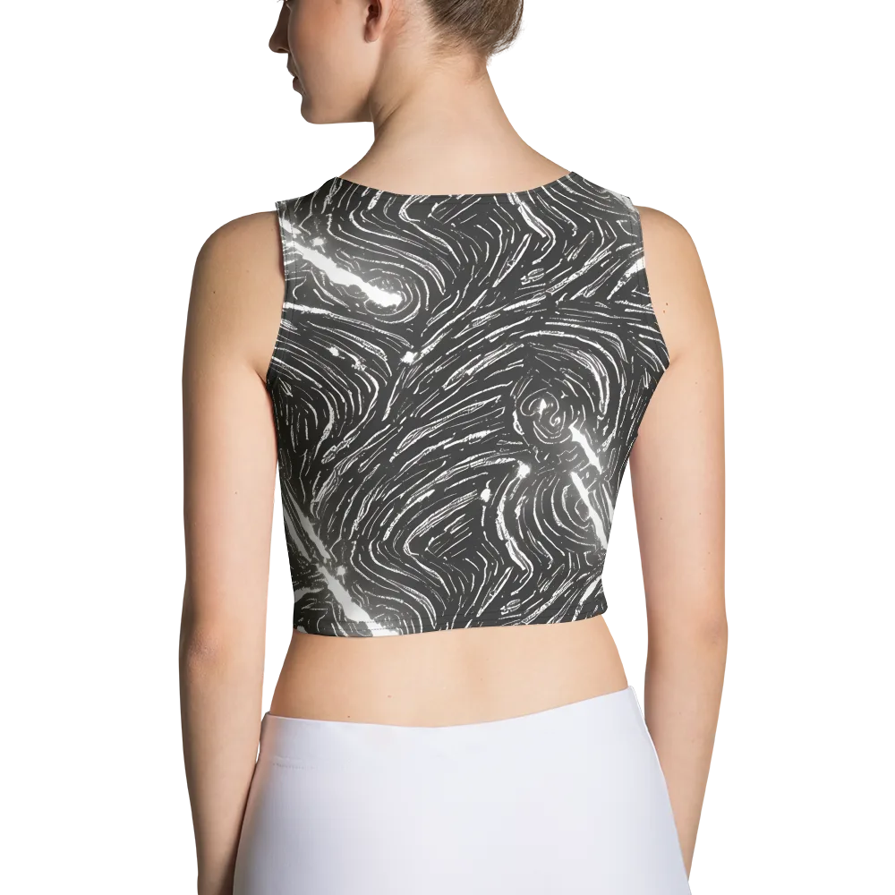 Silver Swirl on Crop Top — Back
