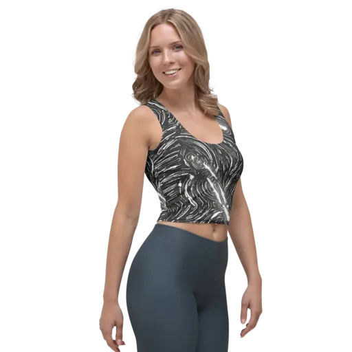 Silver Swirl on a Crop Top