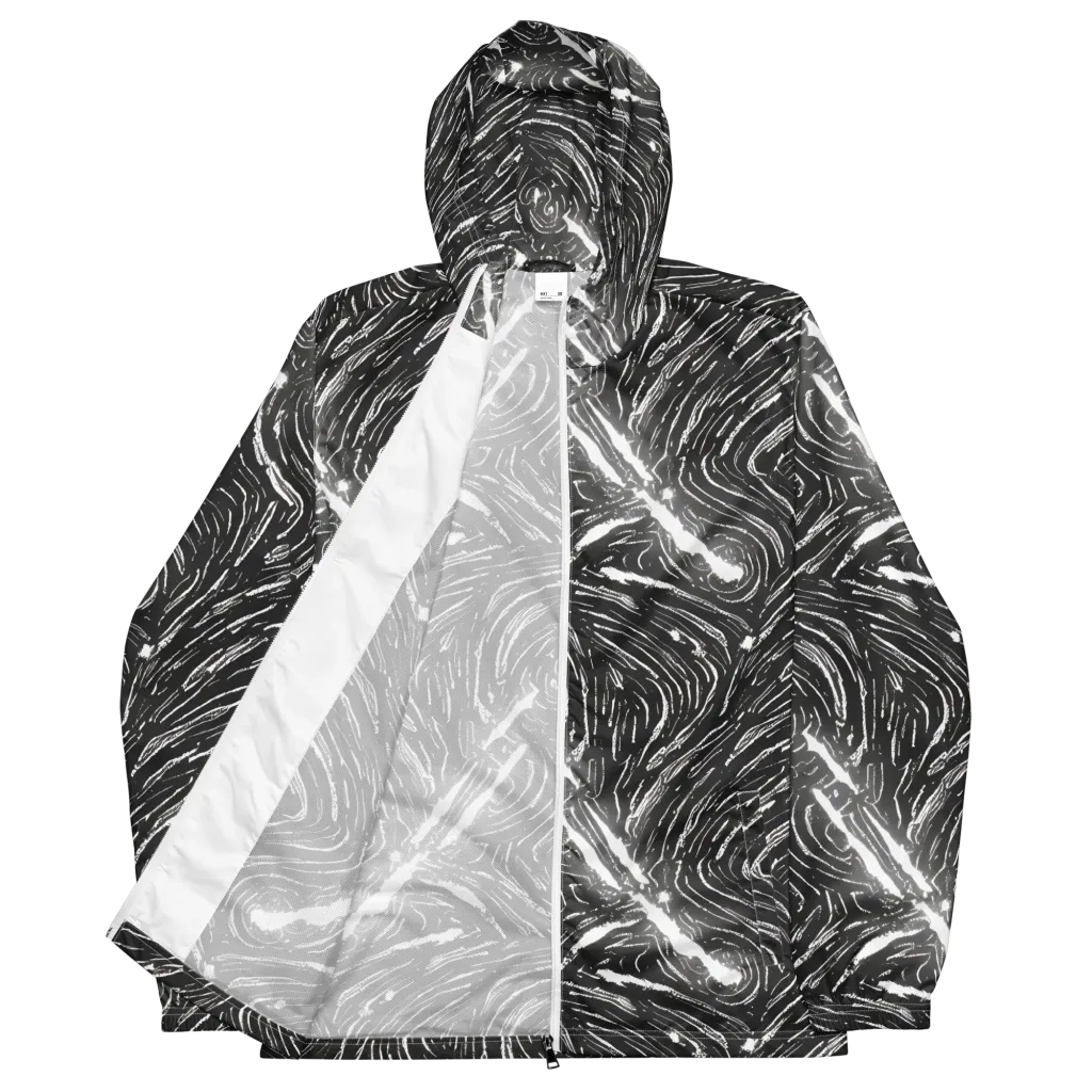 Silver Swirl on Men's Windbreaker — Front