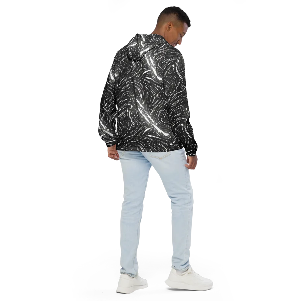 Silver Swirl on Men's Windbreaker — Back