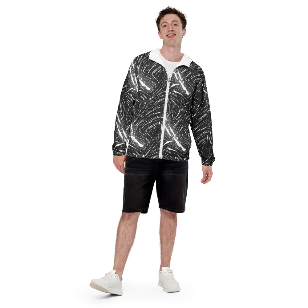 Silver Swirl on Men's Windbreaker — Front