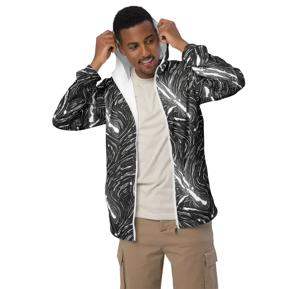 Silver Swirl on Men's Windbreaker — Front