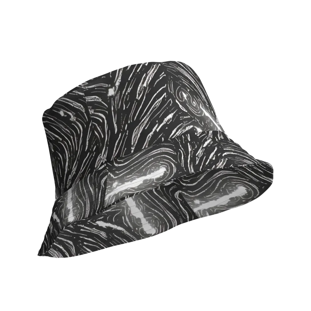 Silver Swirl on Reversible Bucket Hat — Product details Outside