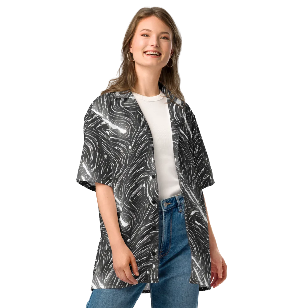 Silver Swirl on Button Shirt — Front