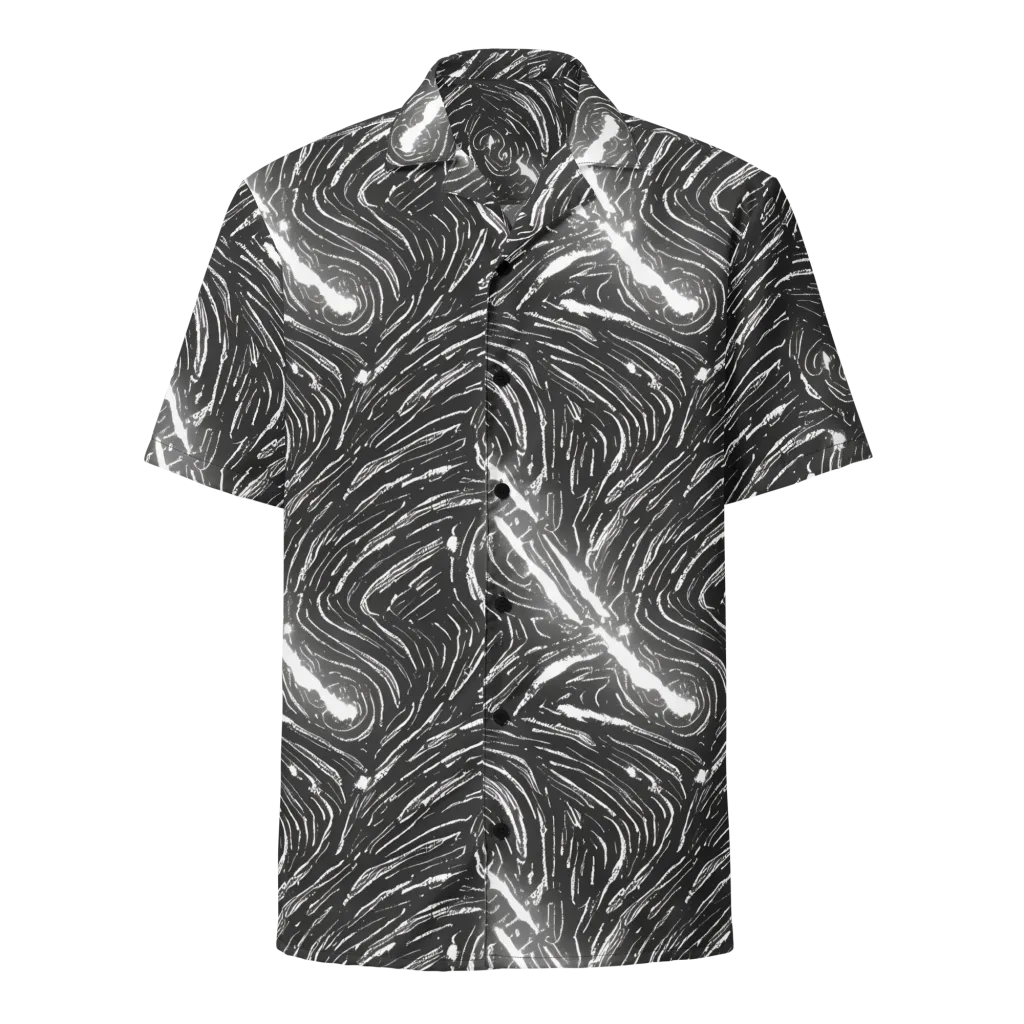 Silver Swirl on Button Shirt — Front