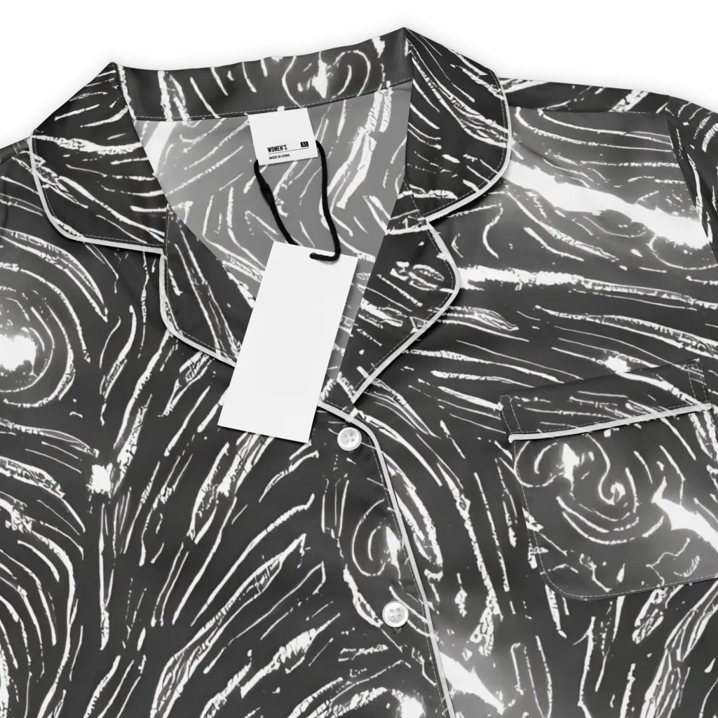 Silver Swirl on Women's Short Sleeve Pajama Top — Product details