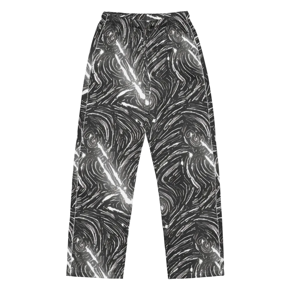 Silver Swirl on Women's Pajama Pants — Front