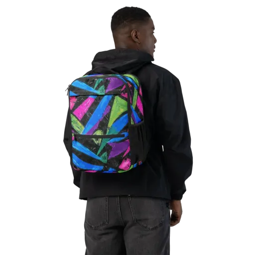 Neon Brushwork on a Utility Backpack