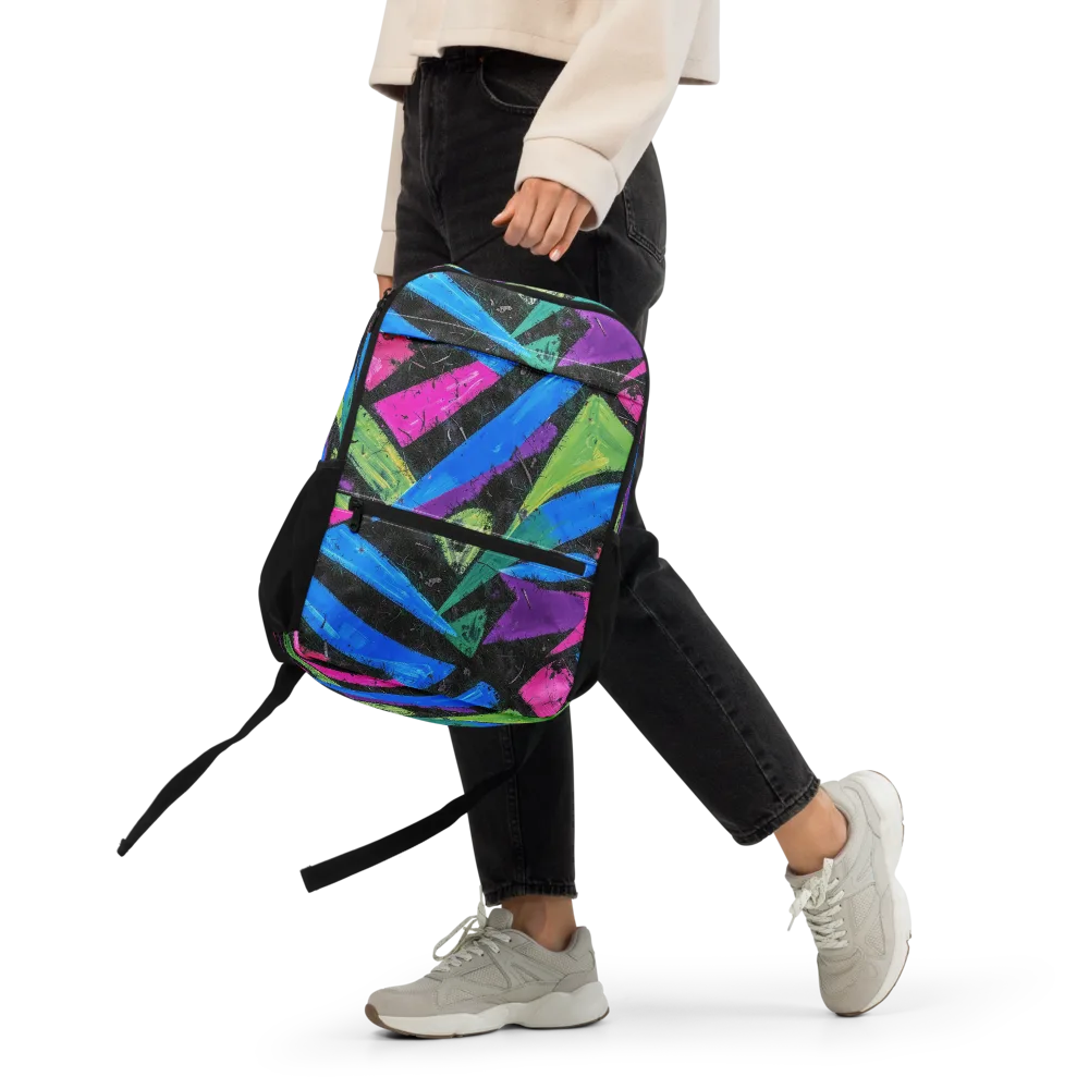 Neon Brushwork on Utility Backpack — Front