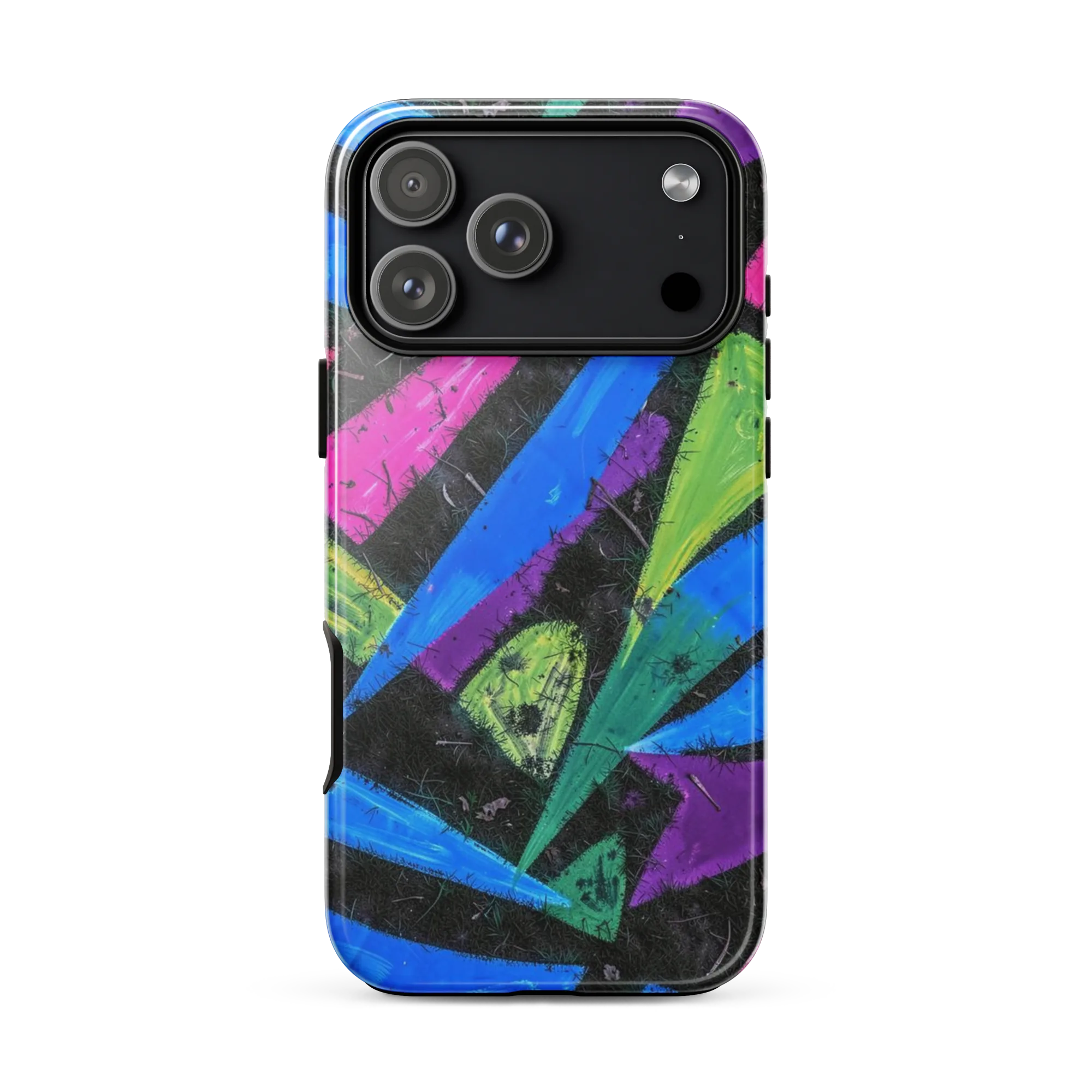 Neon Brushwork on Tough Case for iPhone® — Front
