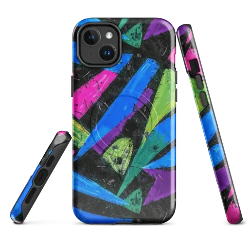 Neon Brushwork on a MagSafe Tough Case for iPhone®