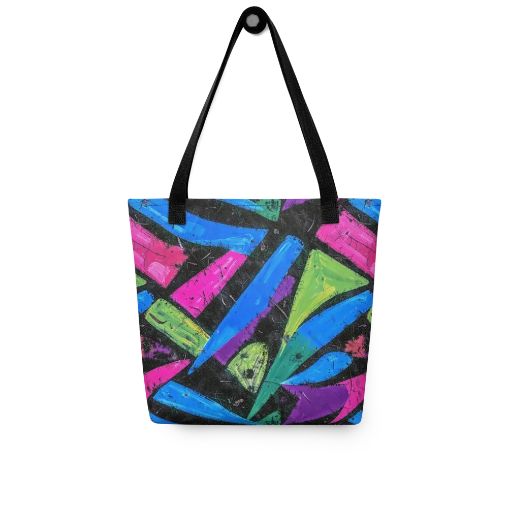 Neon Brushwork on Tote Bag — Front