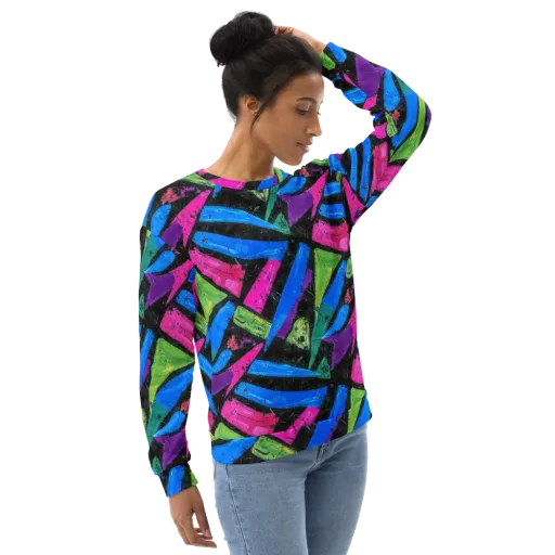 Neon Brushwork on a Sweatshirt