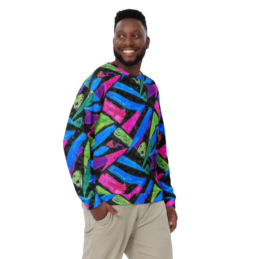 Neon Brushwork on Sweatshirt — Front