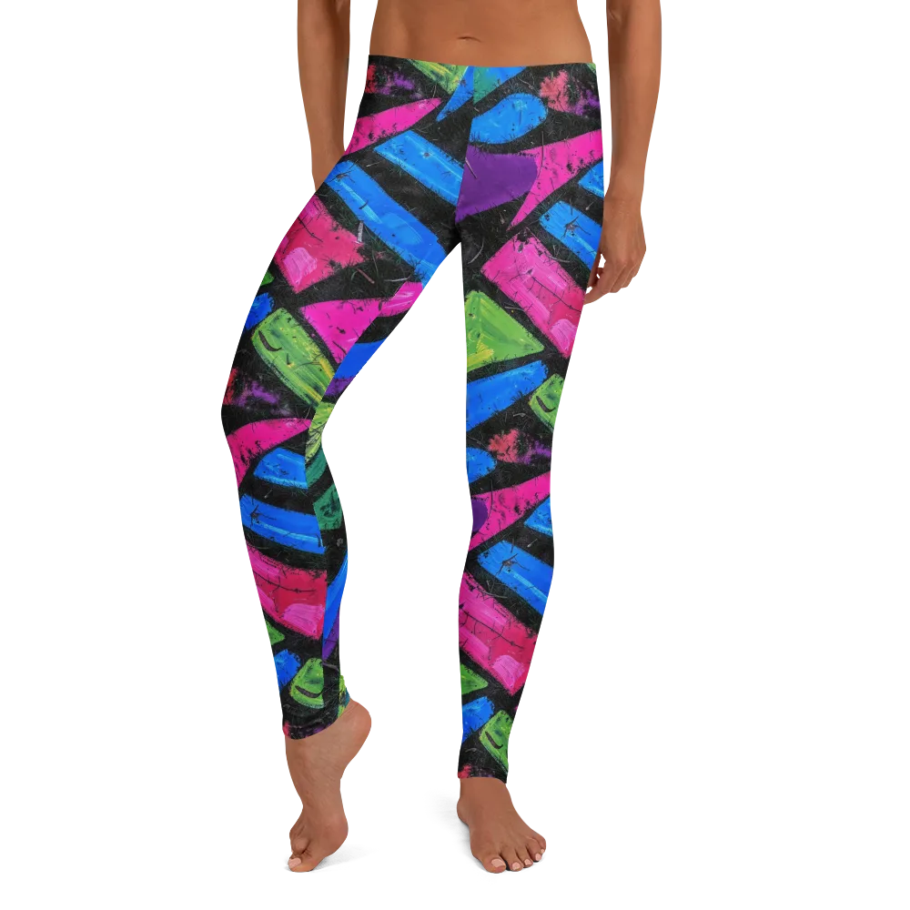 Neon Brushwork on Leggings — Front