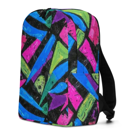 Neon Brushwork on a Minimalist Backpack