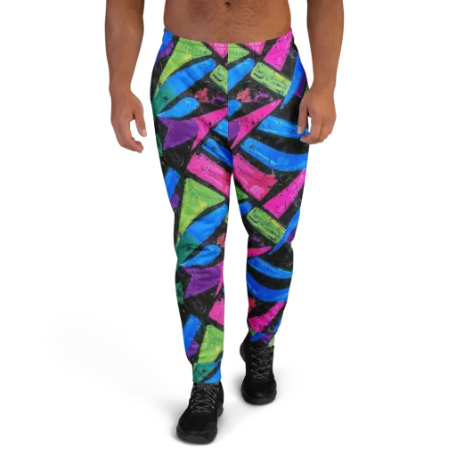 Neon Brushwork on a Men's Joggers