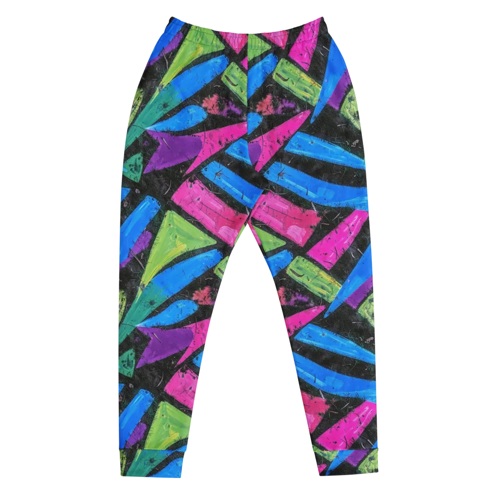 Neon Brushwork on Men's Joggers — Front