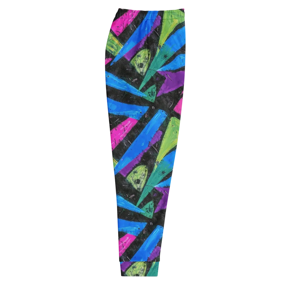 Neon Brushwork on Men's Joggers — Right