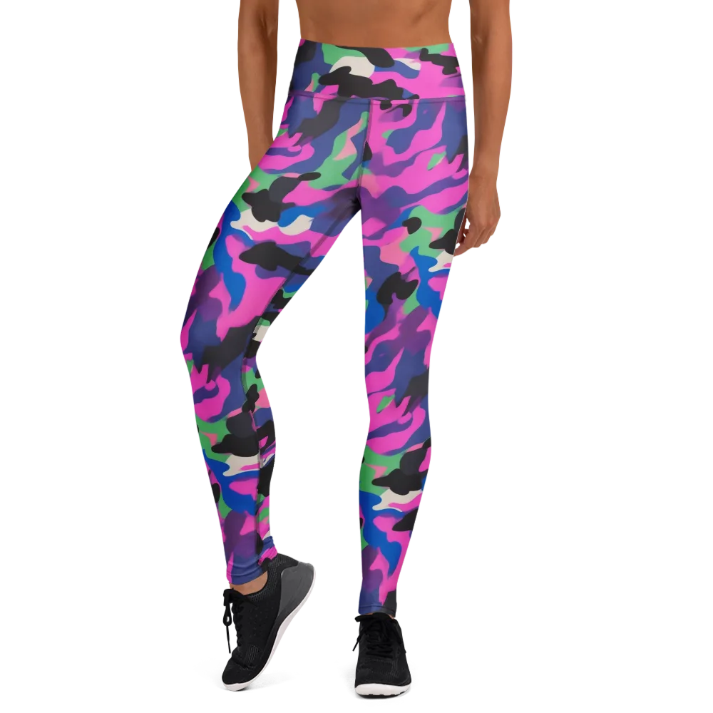 Chromatic Outburst on Yoga Leggings — Front
