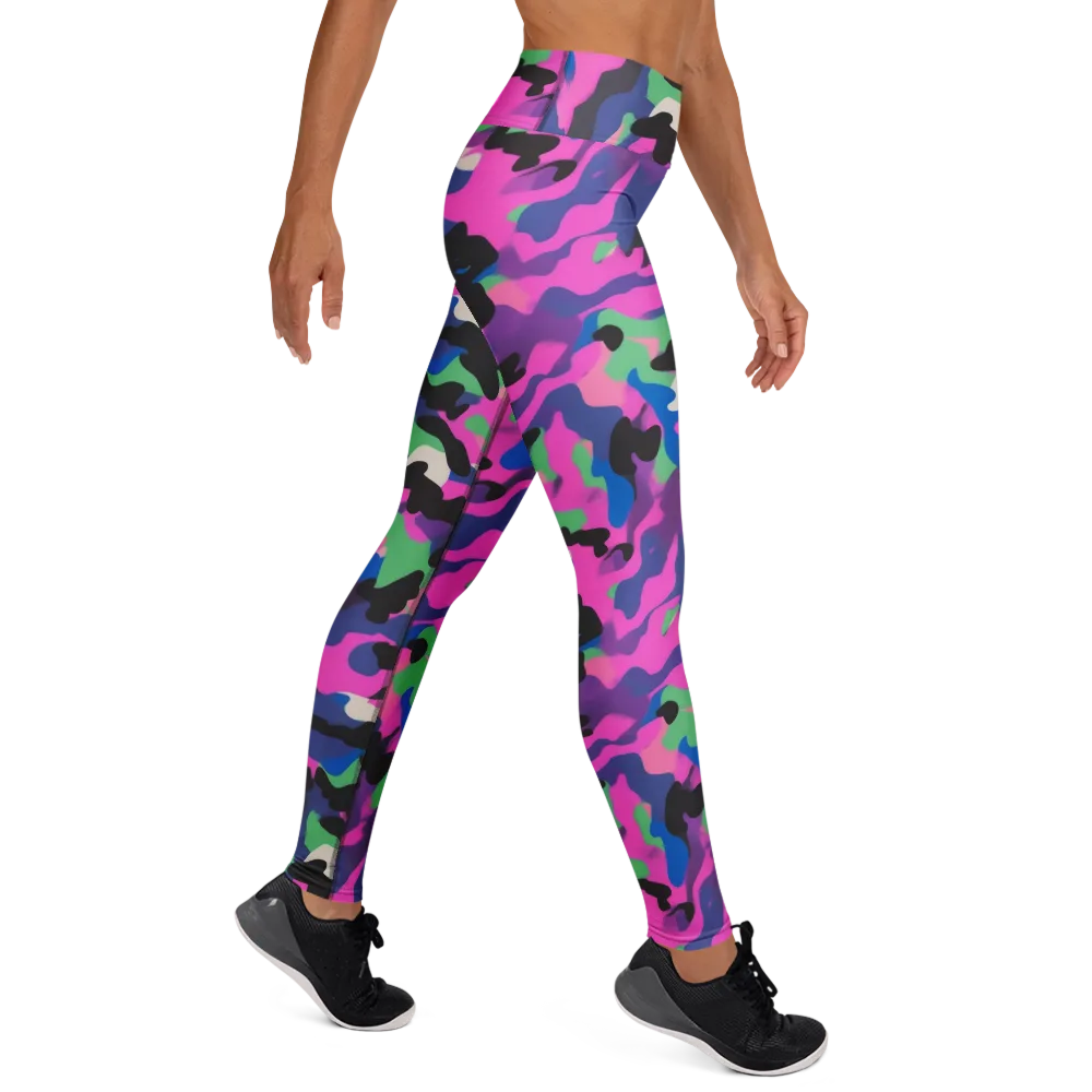 Chromatic Outburst on Yoga Leggings — Right