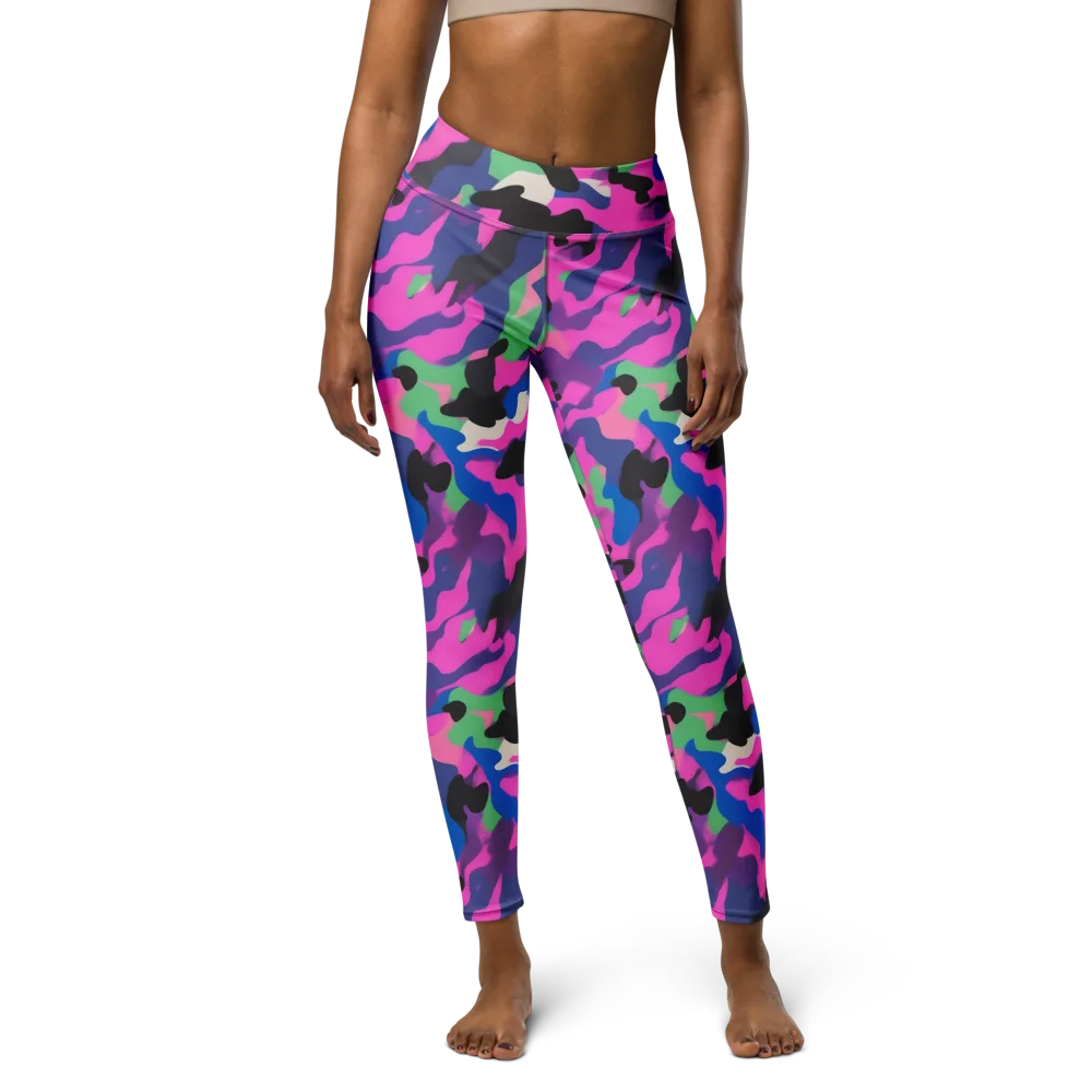 Chromatic Outburst on Yoga Leggings — Front