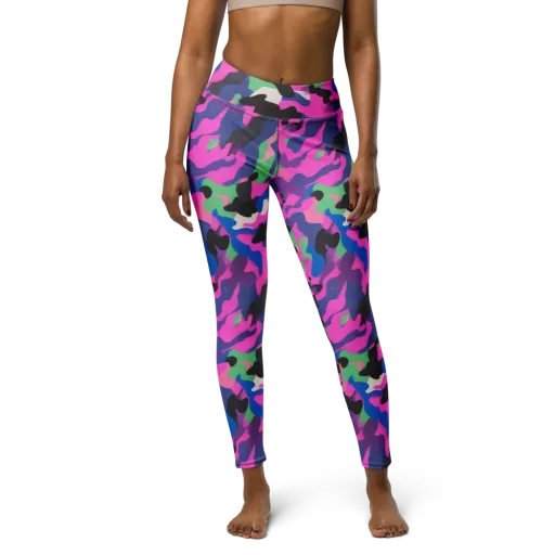 Chromatic Outburst on a Yoga Leggings
