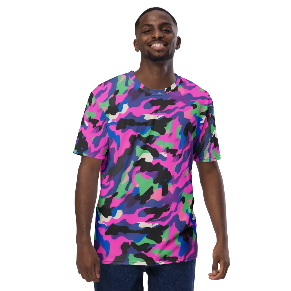 Chromatic Outburst on Men's Crew Neck T-Shirt — Front