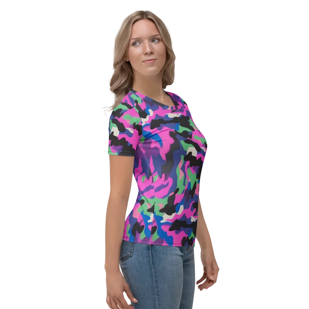 Chromatic Outburst on Women's Crew Neck T-Shirt — Right