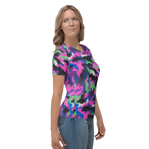Chromatic Outburst on a Women's Crew Neck T-Shirt