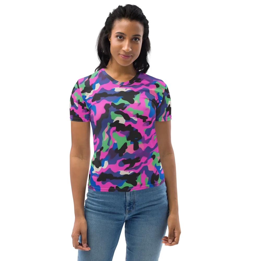 Chromatic Outburst on Women's Crew Neck T-Shirt — Front