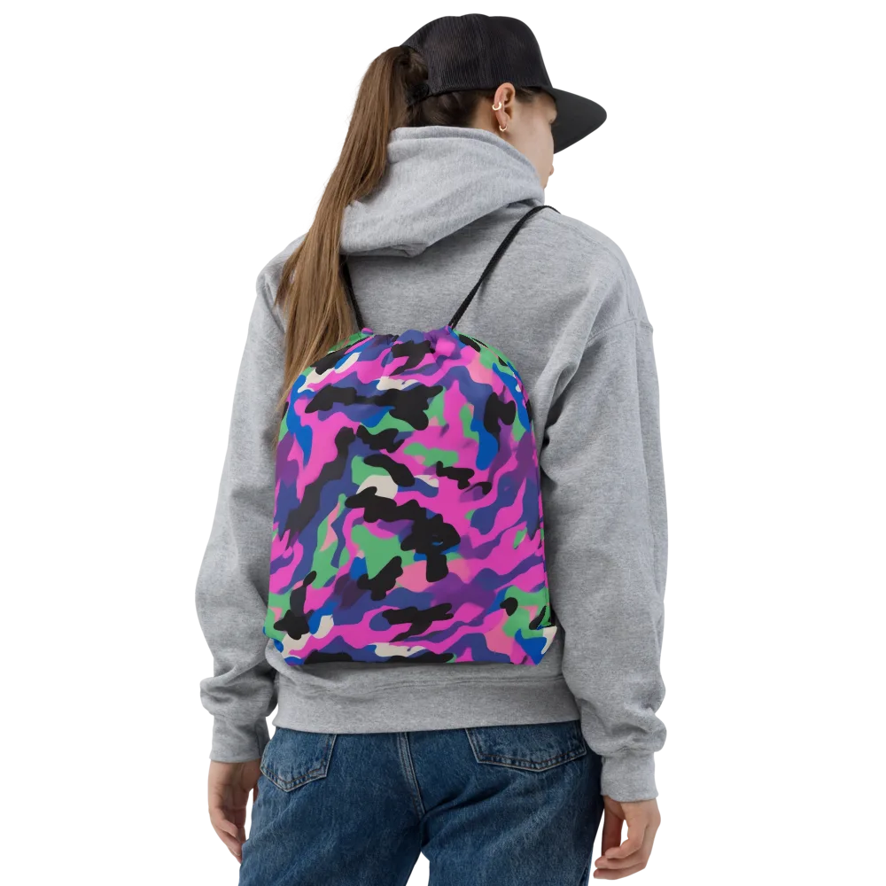 Chromatic Outburst on Drawstring Bag — Front
