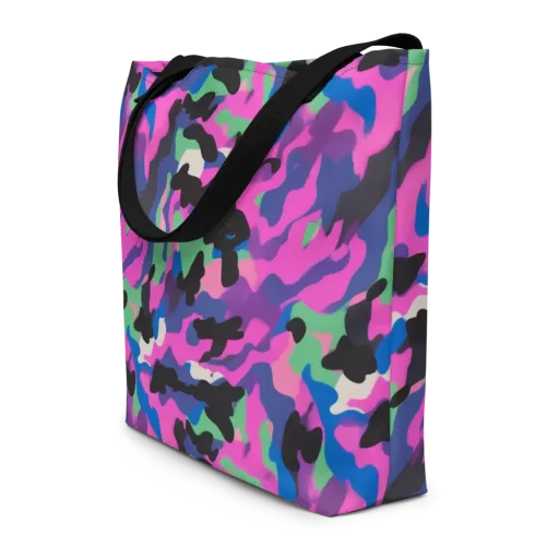 Chromatic Outburst on a Large Tote Bag W/ Pocket