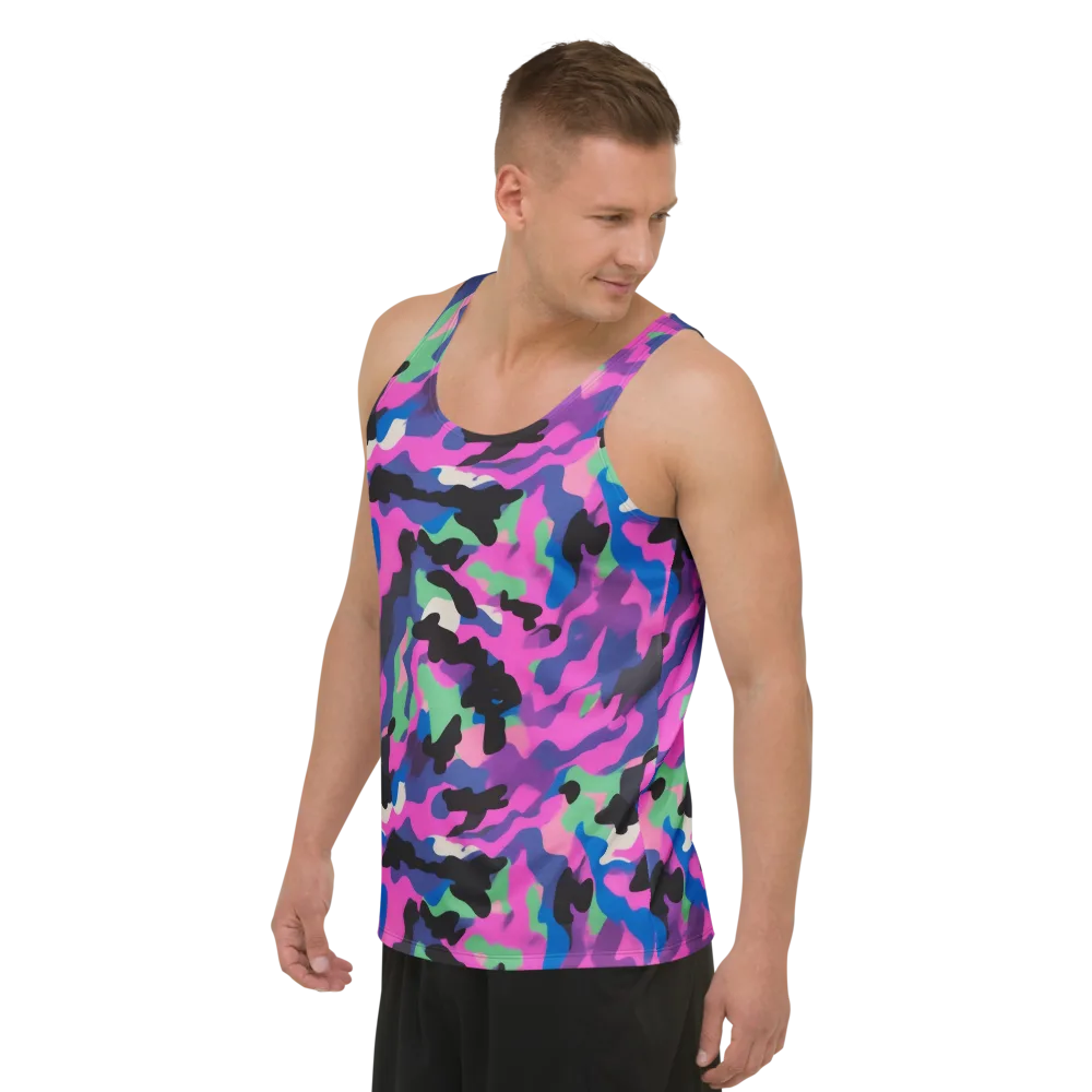 Chromatic Outburst on Men's Tank Top — Left Front