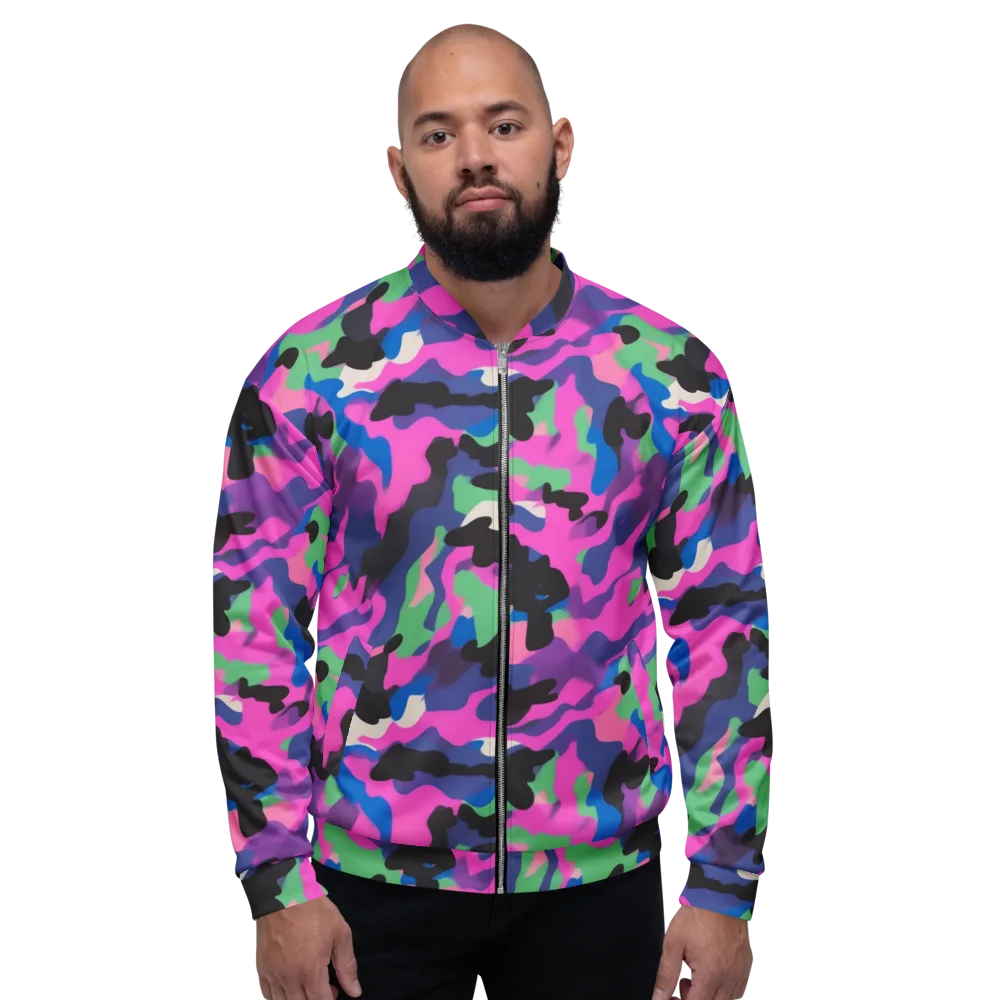 Chromatic Outburst on Bomber Jacket — Front