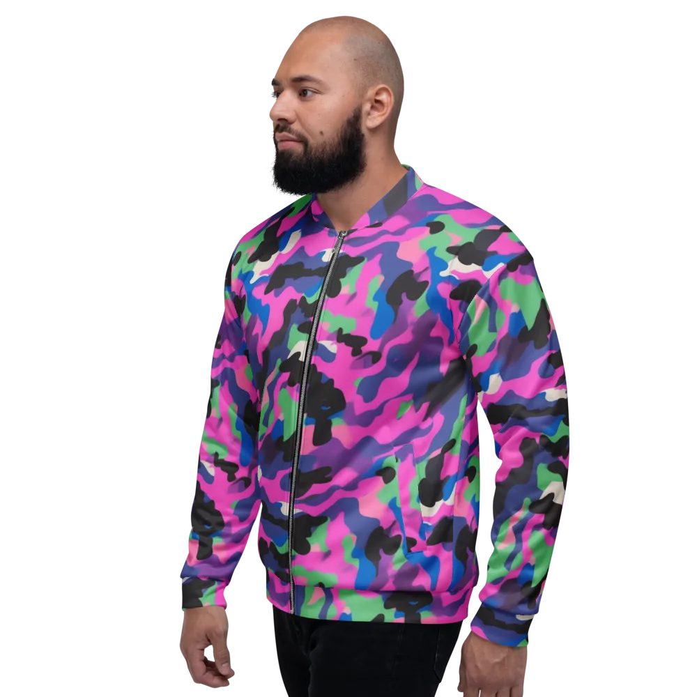 Chromatic Outburst on Bomber Jacket — Left