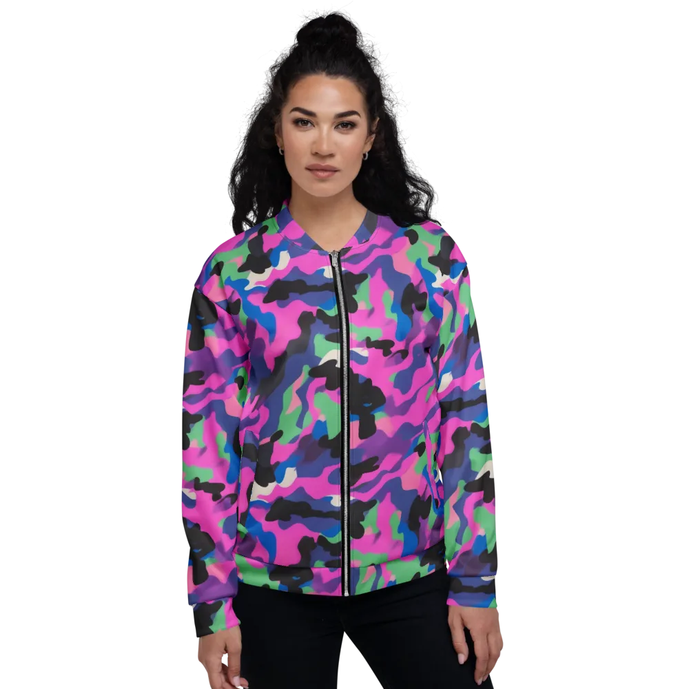 Chromatic Outburst on Bomber Jacket — Front
