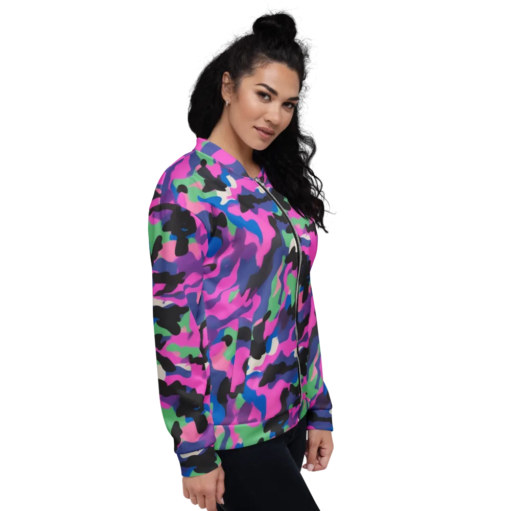 Chromatic Outburst on Bomber Jacket — Right