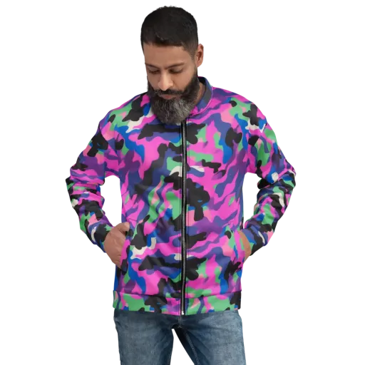 Chromatic Outburst on a Bomber Jacket