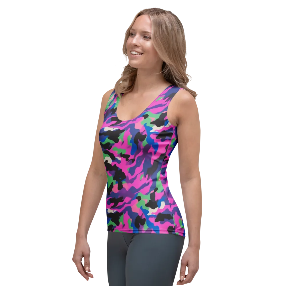 Chromatic Outburst on Women's Tank Top — Left Front