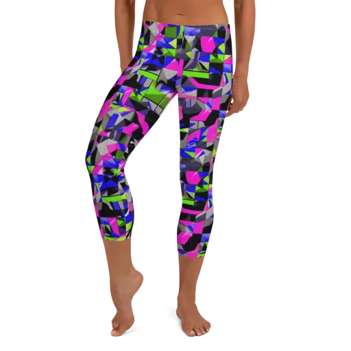Hypercolor Facets on a Capri Leggings