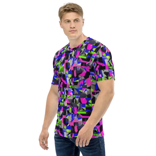 Hypercolor Facets on a Men's Crew Neck T-Shirt