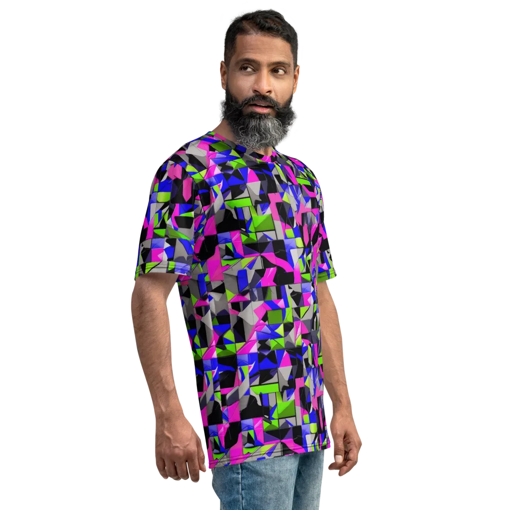 Hypercolor Facets on Men's Crew Neck T-Shirt — Right