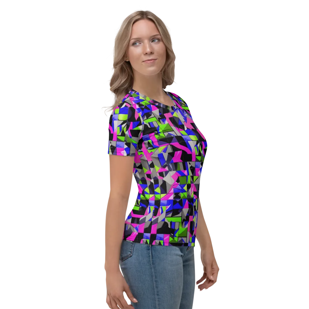 Hypercolor Facets on Women's Crew Neck T-Shirt — Right