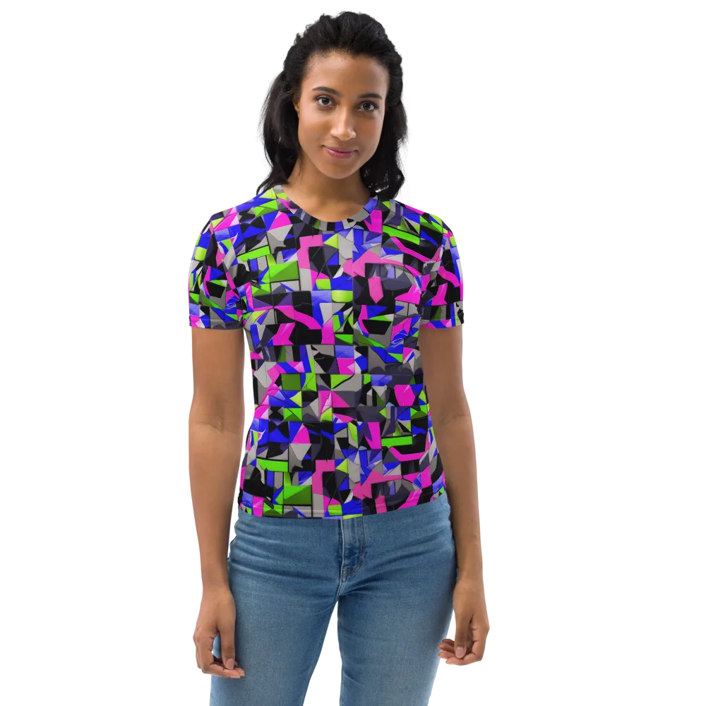Hypercolor Facets on Women's Crew Neck T-Shirt — Front