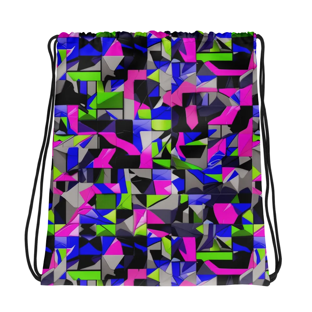 Hypercolor Facets on Drawstring Bag — Photo