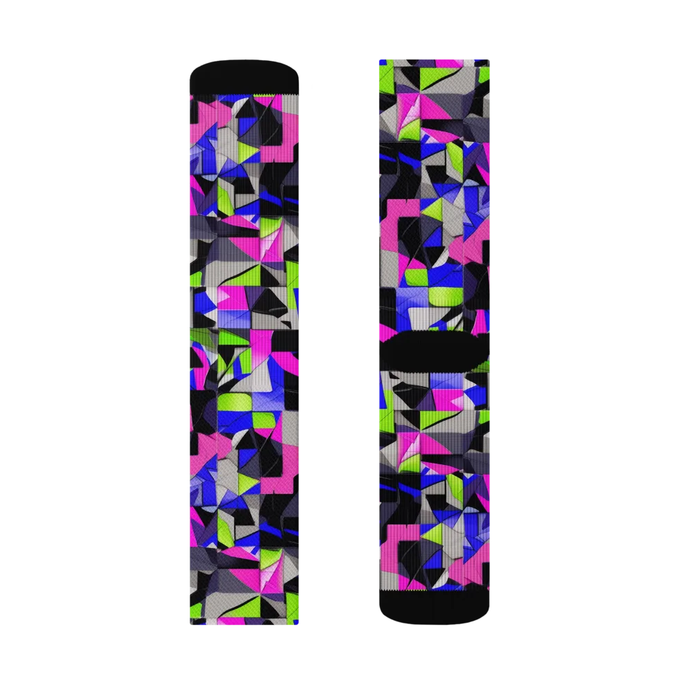 Hypercolor Facets on Socks — Left Sock