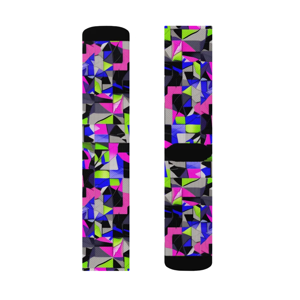 Hypercolor Facets on Socks — Right Sock